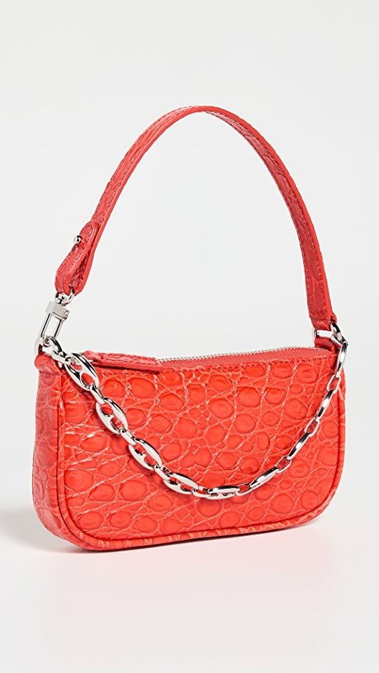 BY FAR, Bags, By Far Mini Embossed Shoulder Bag