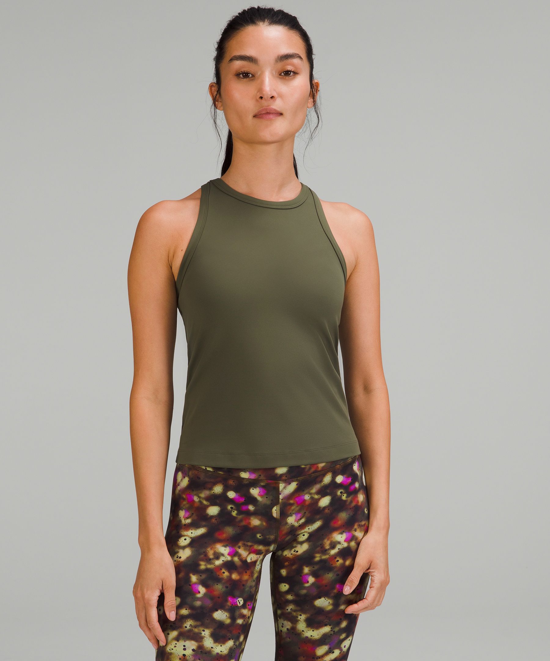 Core 10 + Jacquard Mesh Workout Cropped Tank