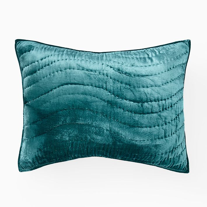 West Elm + Lush Velvet Wave Shams