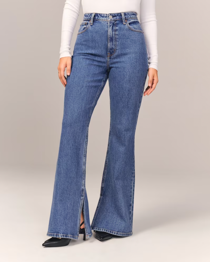 Abercrombie & Fitch + Curve Love High Rise Vintage Flare Jean
