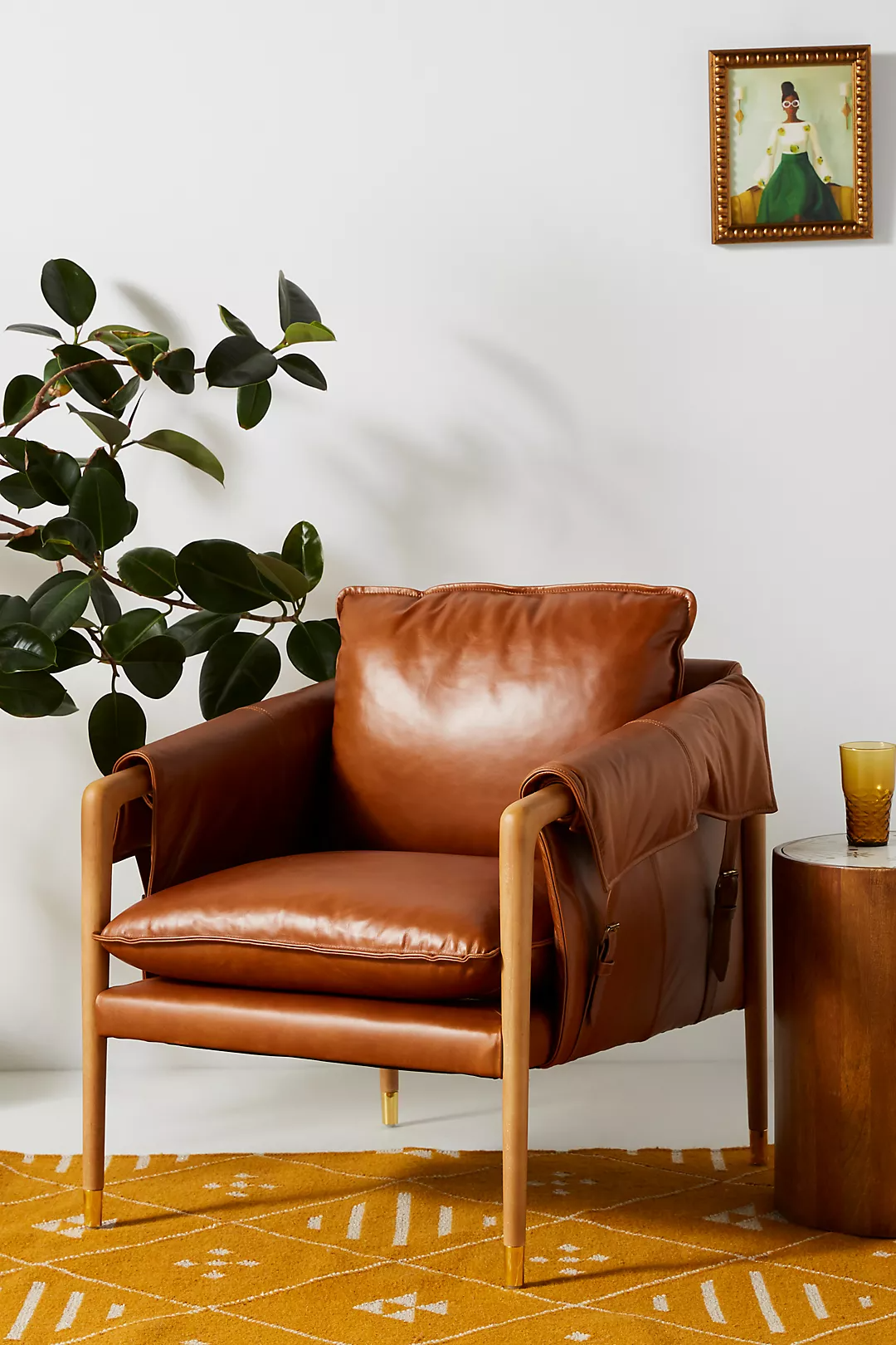 Havana leather chair online anthropologie