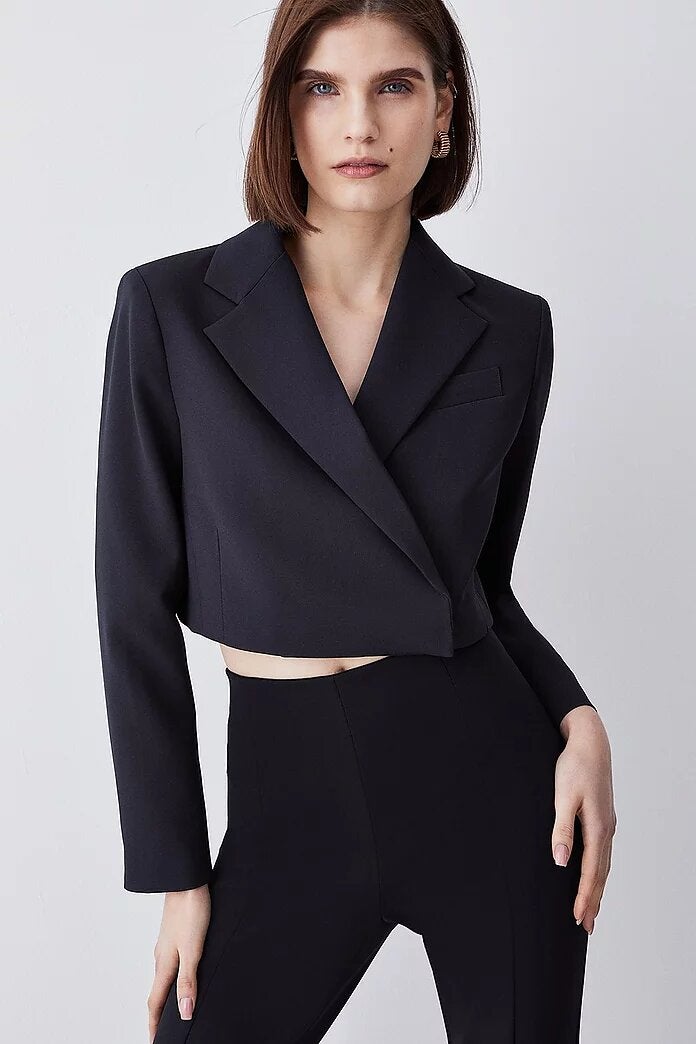 Karen Millen + Tailored Cropped Blazer