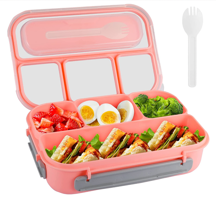 Insulated Bento Box,2 Compartments Bento Lunch box with Dividers