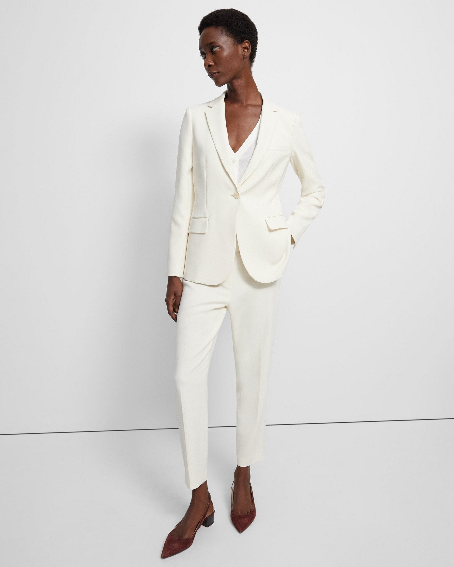 Theory Staple Blazer in Admiral Crepe