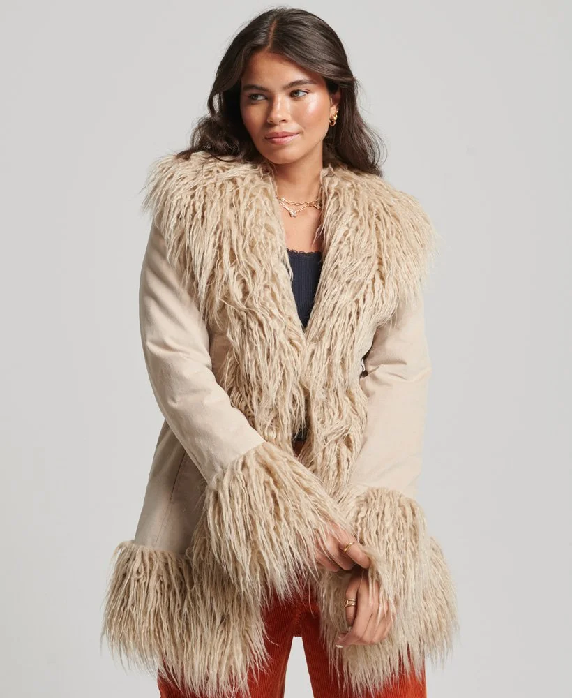 Faux fur 2025 inside coat
