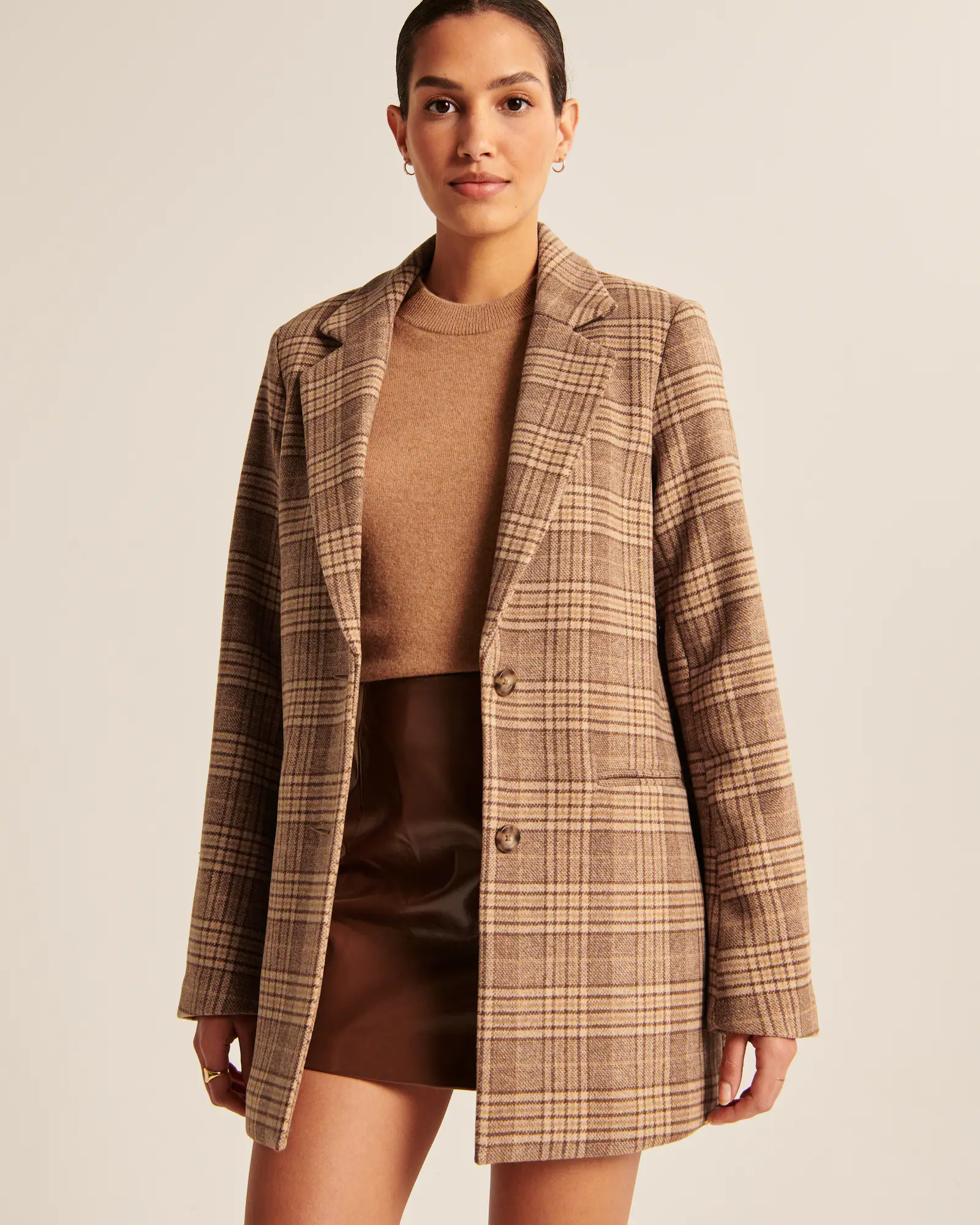 Wool blend blazer coat hotsell