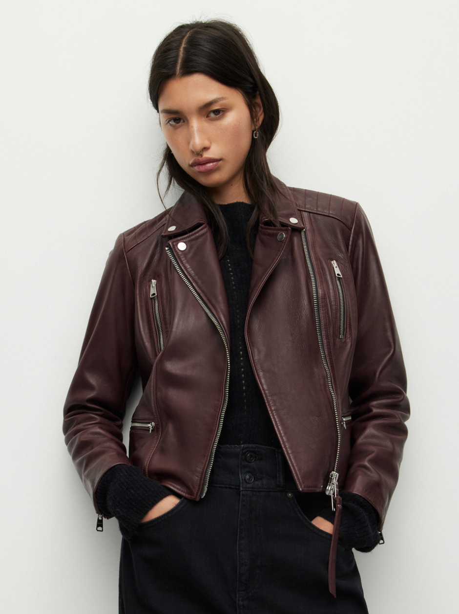 AllSaints + Sienna Leather Biker Jacket