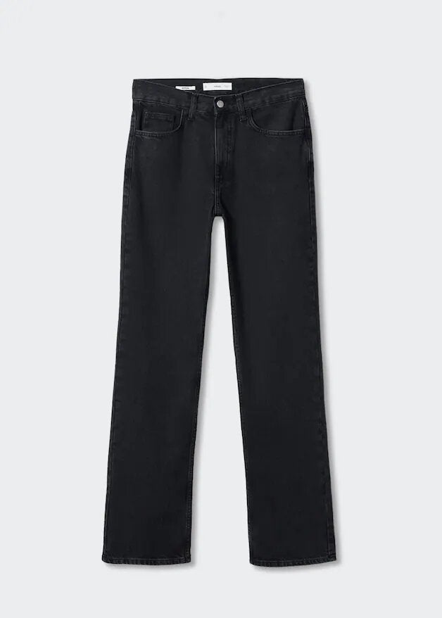 Mango + Mid-Rise Straight Jeans