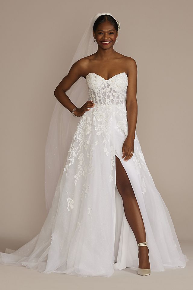 Detachable wedding dress davids bridal sale