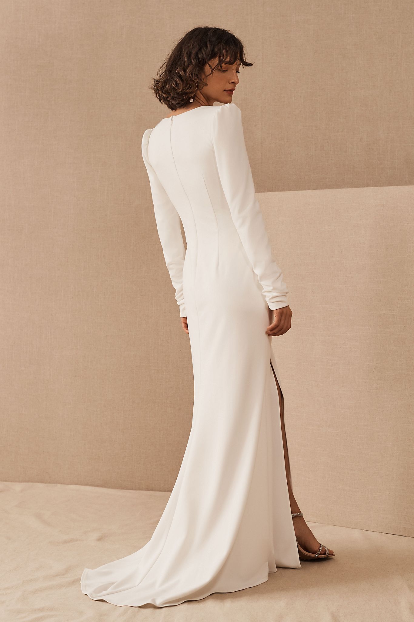 Tadashi shoji long sleeve wedding dress hotsell