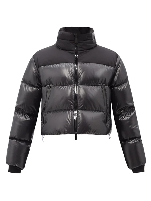 Moncler Effraie Fur Cuff Down Quilted Puffer Jacket