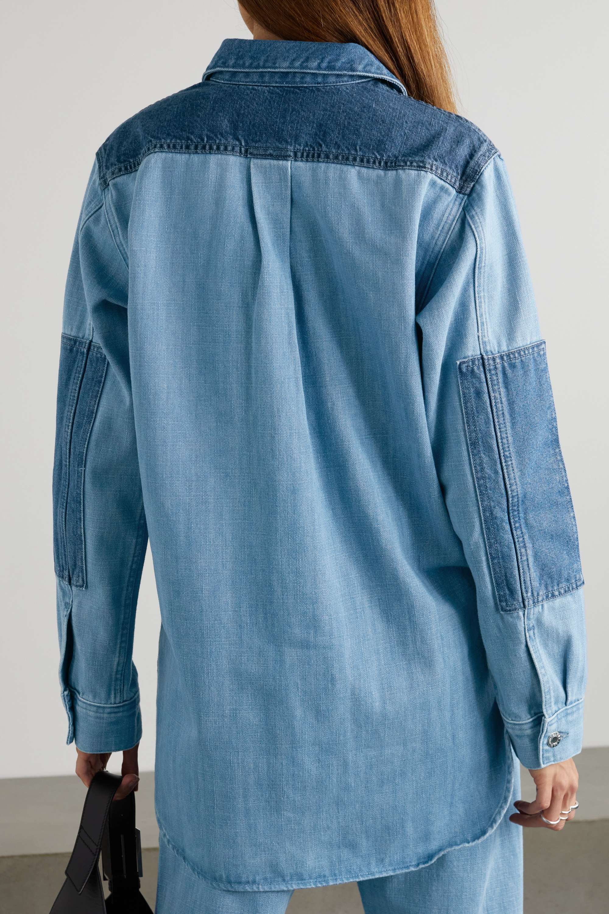 Helmut Lang + Oversized Patchwork Denim Jacket