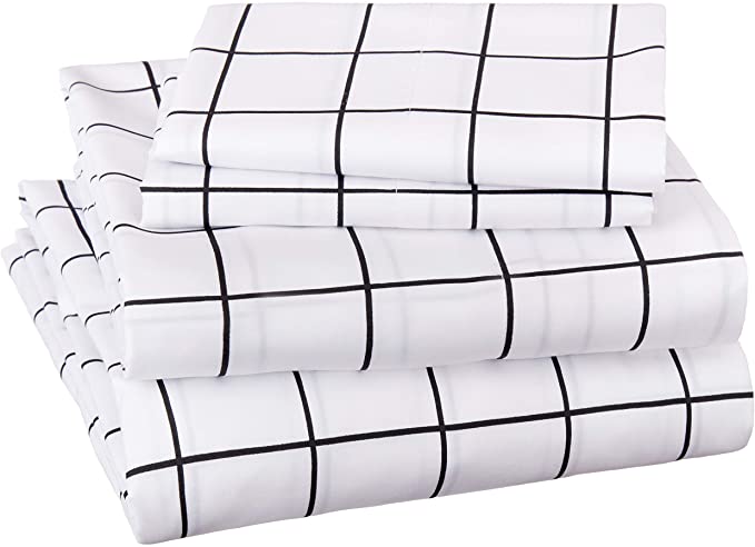 Amazon Basics + Soft Microfiber Sheet Set With Elastic Pockets