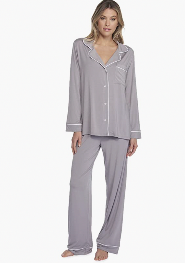 BAREFOOT DREAMS® + Luxe Milk Jersey Piped Pajama Set