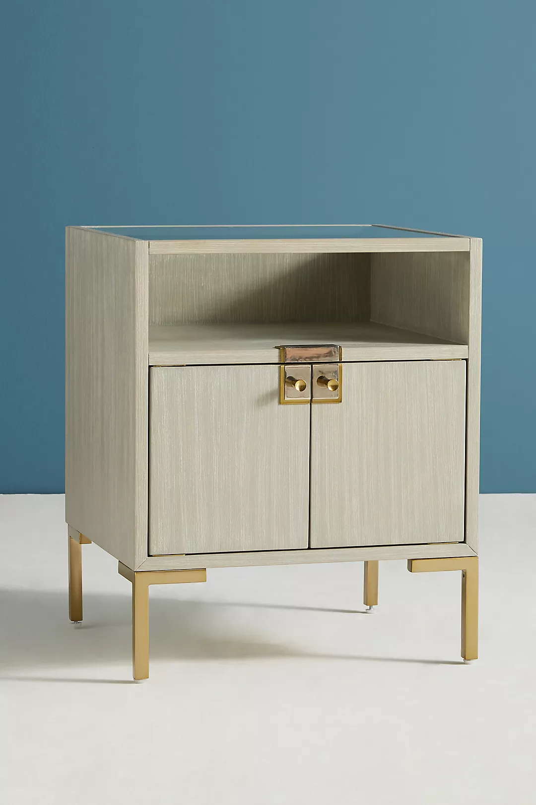 Anthropologie + Ingram Glass Top Nightstand