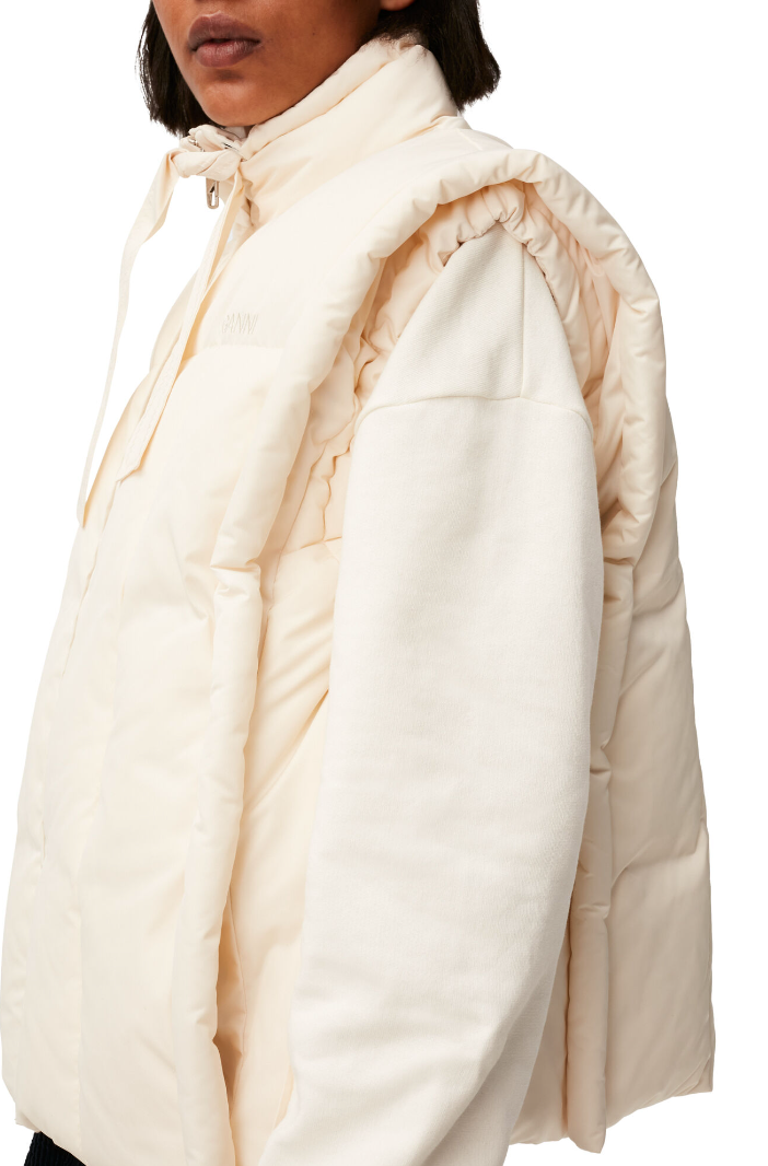 Ganni + Oversized Shiny Puff Vest