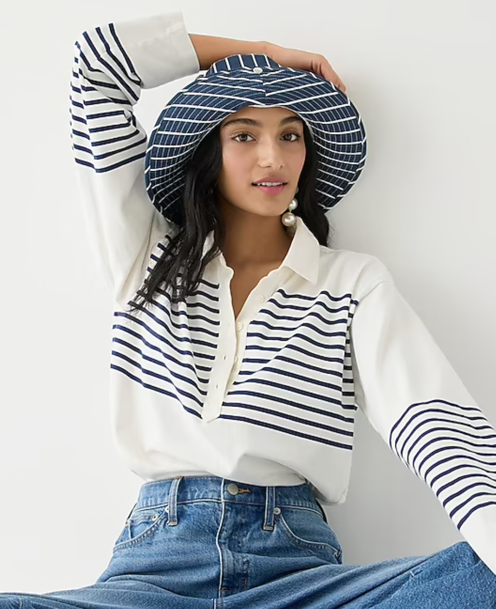 J crew long sleeve polo cheap