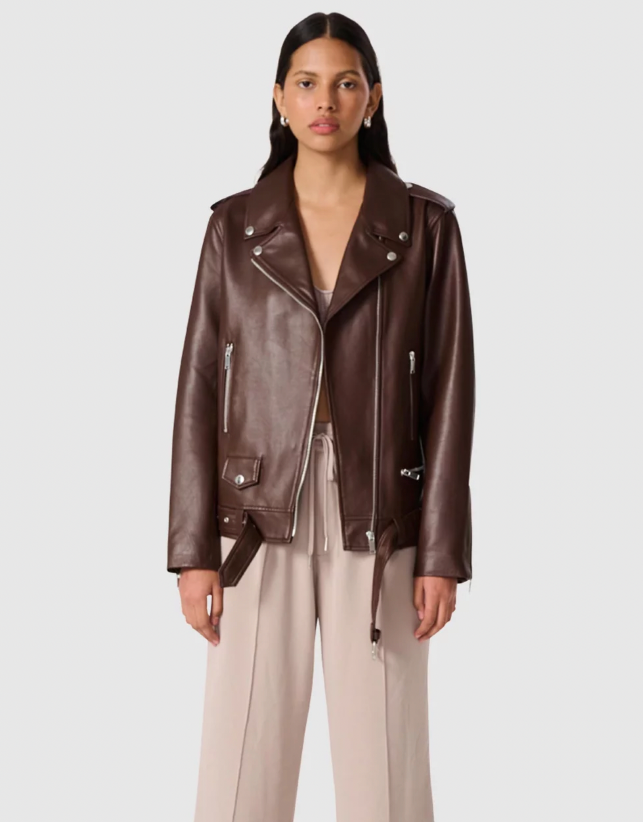 Ena pelly minimalist sales biker jacket black