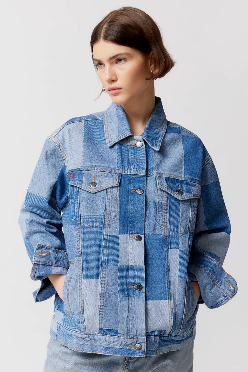 Patchwork Denim Jackets Are Trending For Spring 2023