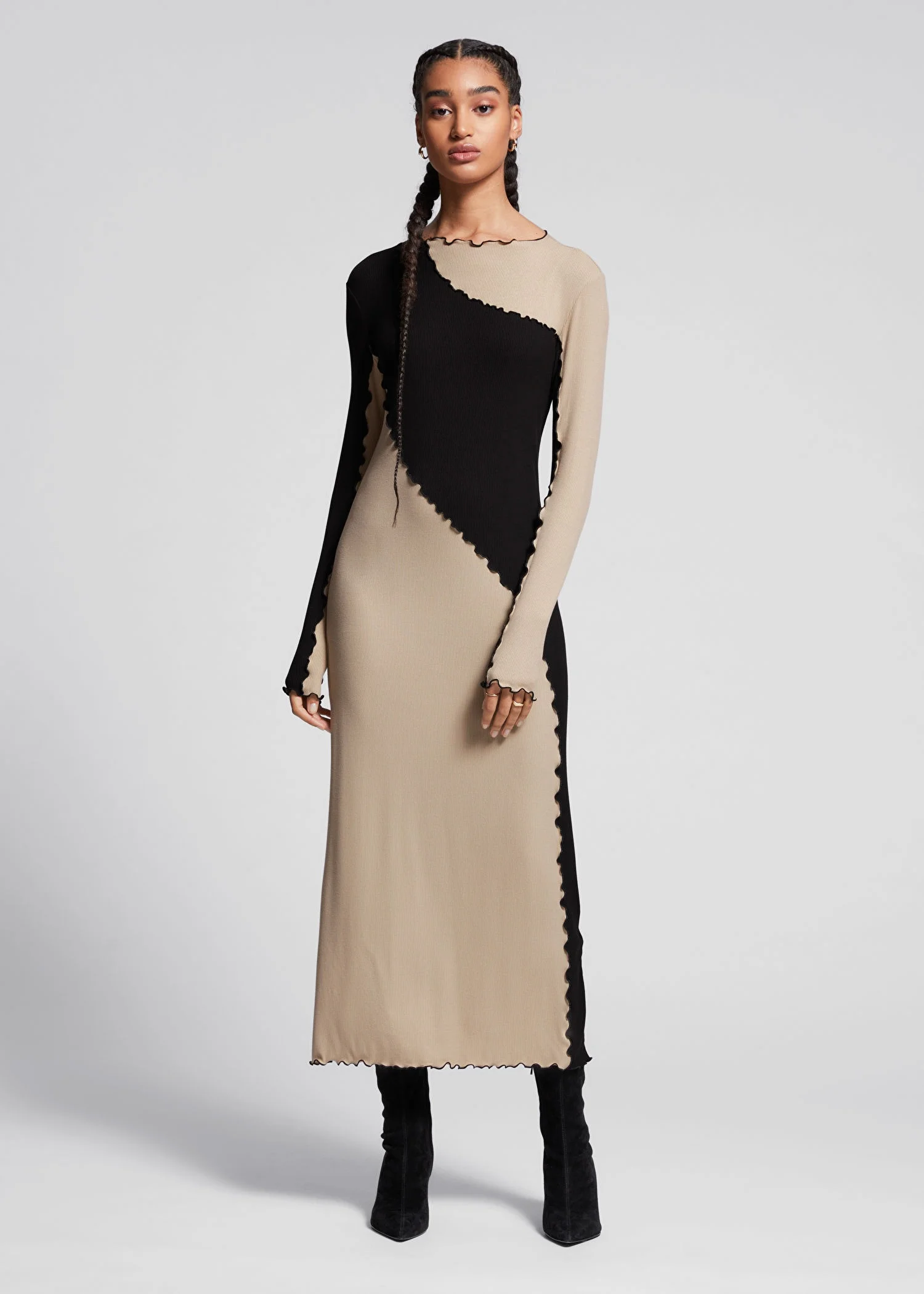 Frill top edge dress
