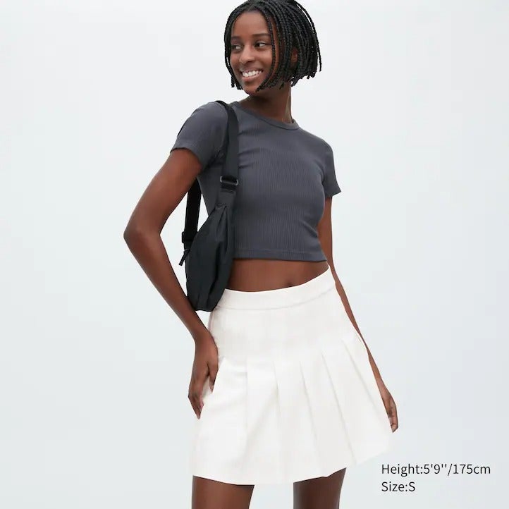 Uniqlo + Pleated Mini Skirt