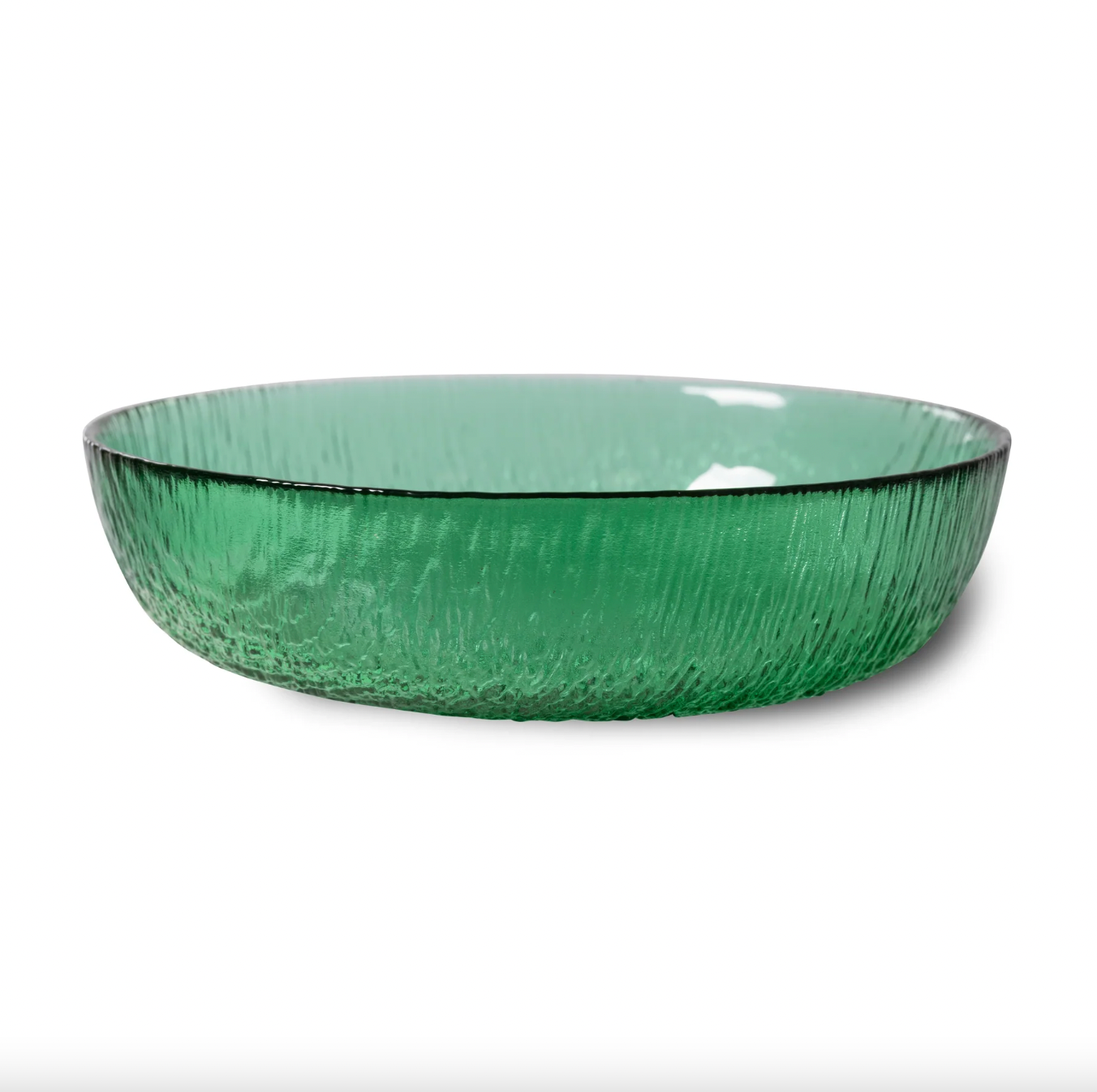 HK Living + The Emeralds Green Glass Salad Bowl