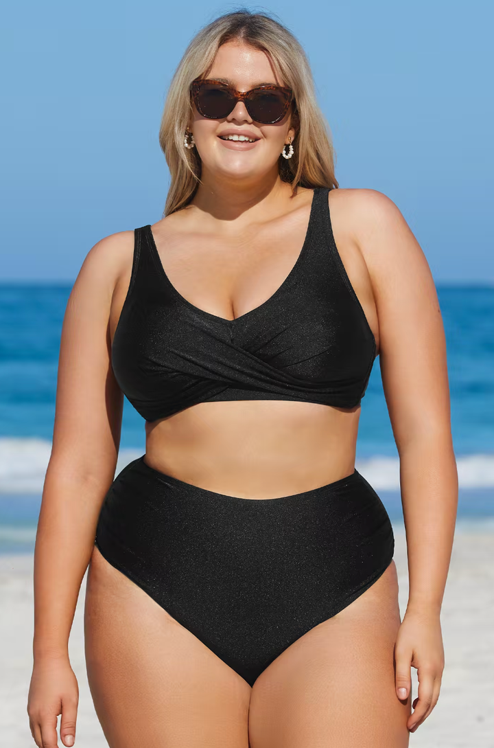 Womens top black bikini