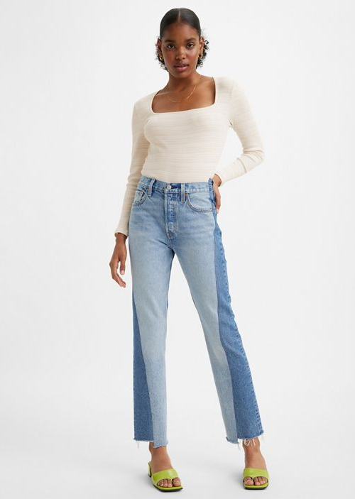 Levi’s + Faux Leather Rib Cage Straight Pants