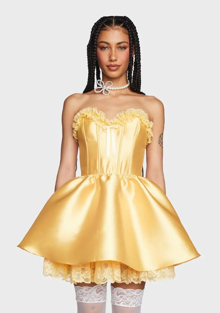 Sugar Thrillz + Forever Fancy Corset Dress – Yellow