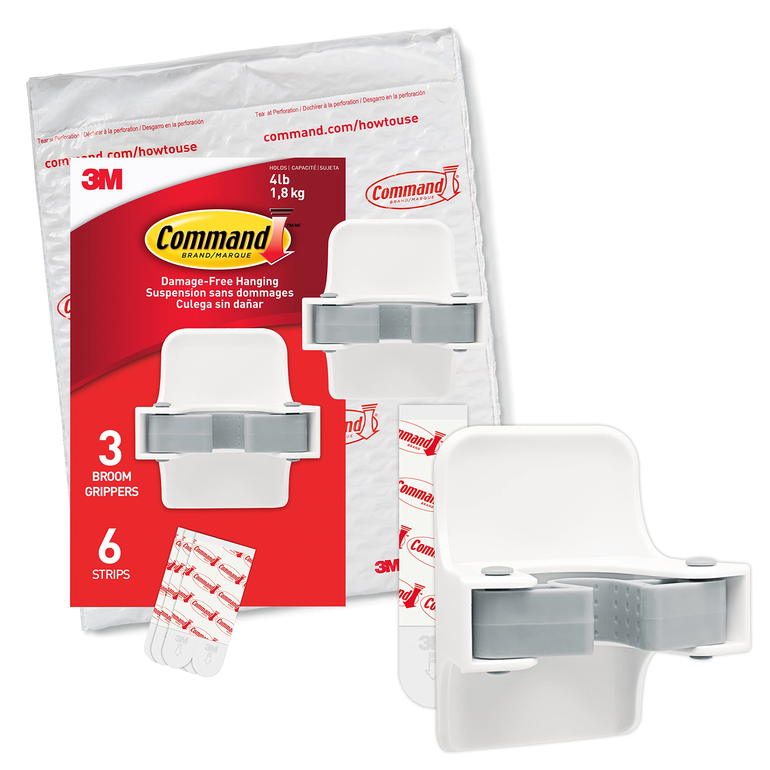 Command + Broom And Mop Grippers