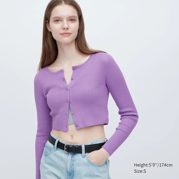 Uniqlo UV Protection Crew Neck Cropped Cardigan