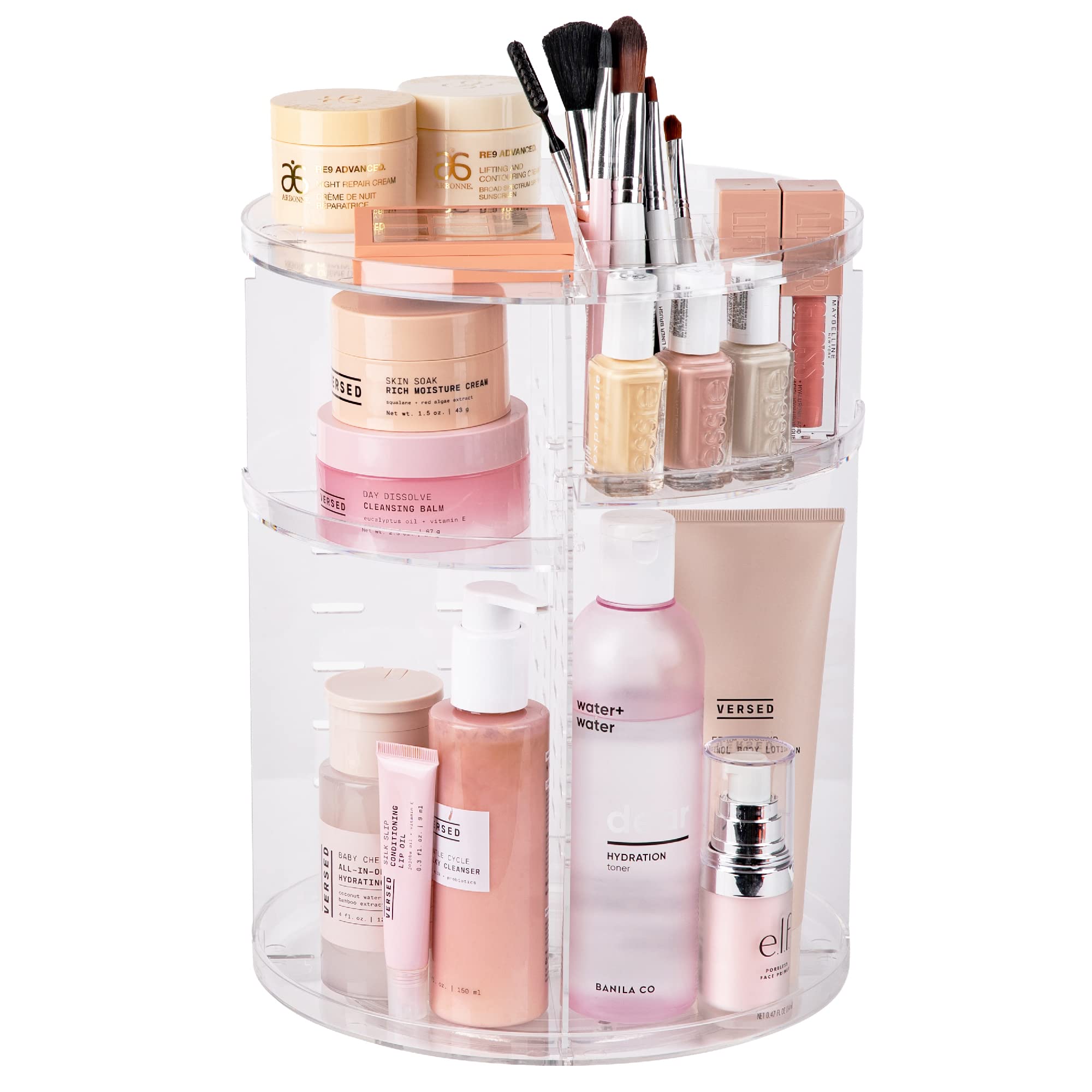Masirs + 360 Rotating Makeup Organizer