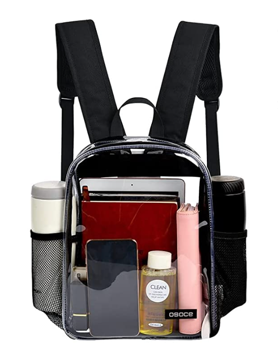 OSOCE Black Mini Clear Heavy Duty Backpack