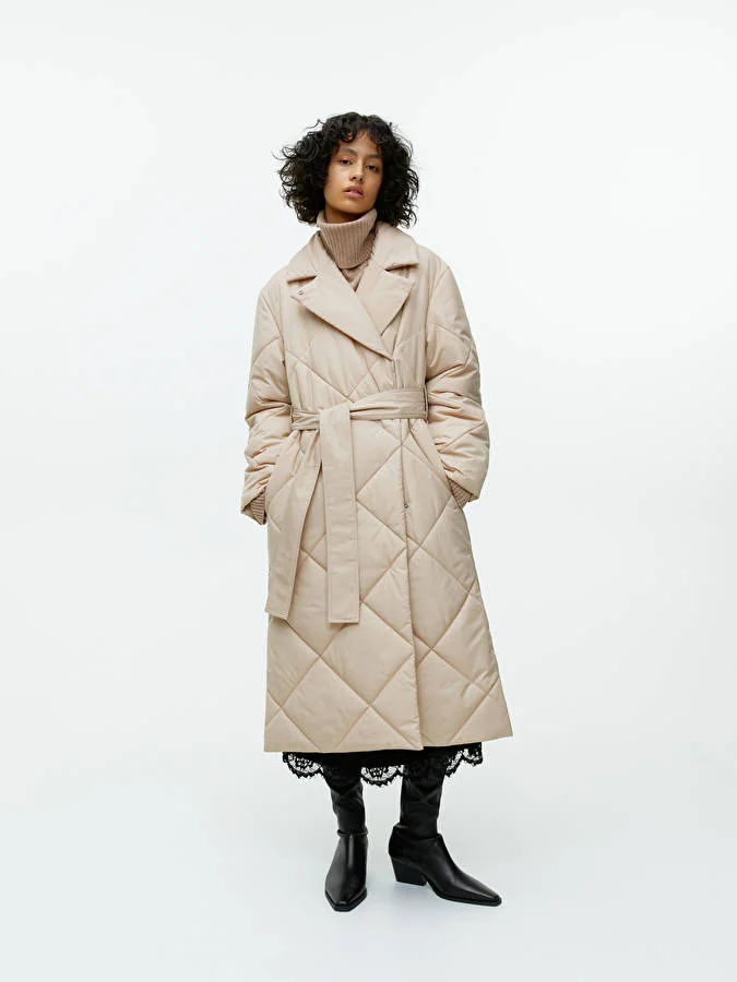 Arket quilted 2025 long jacket