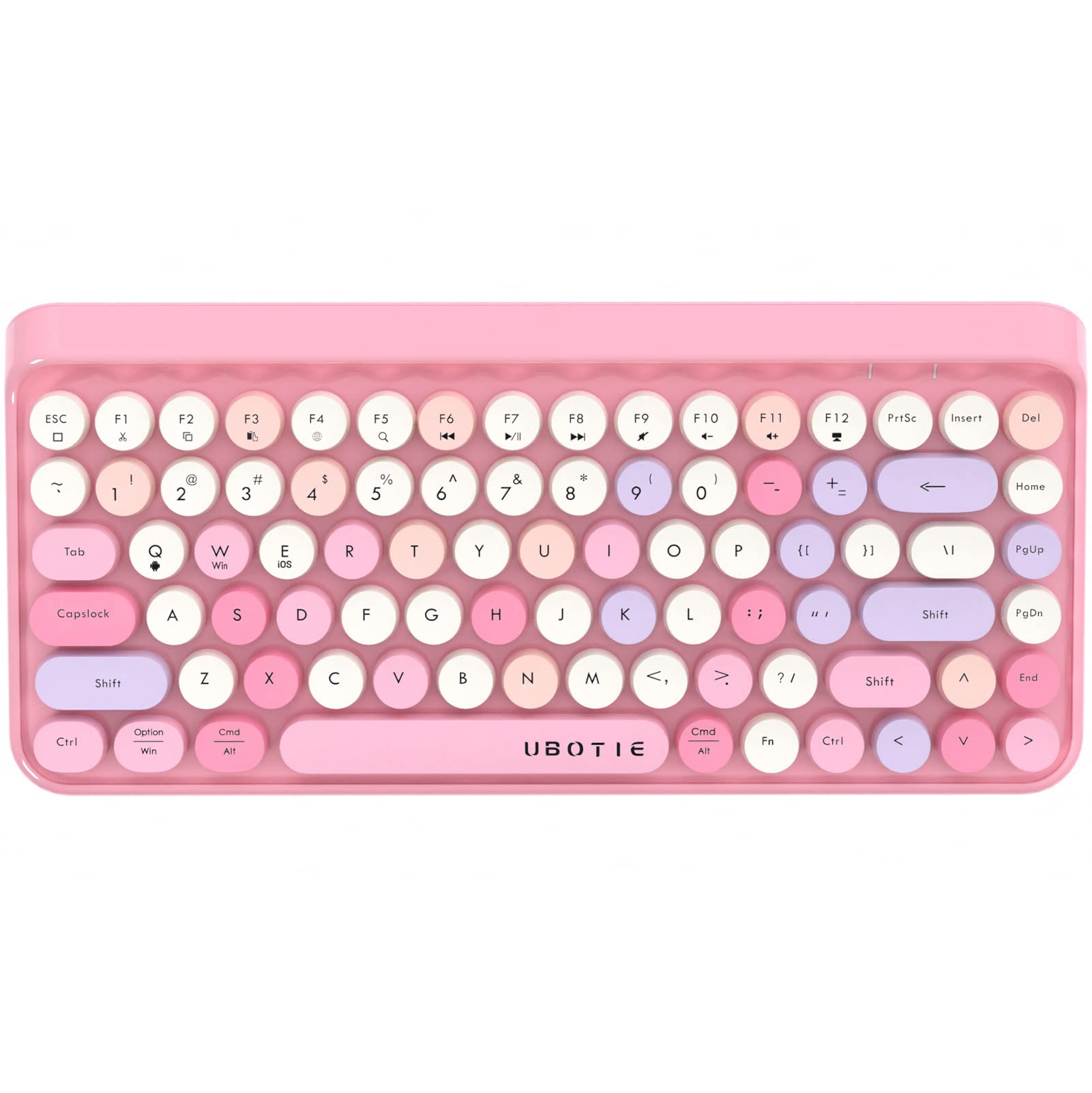 UBOTIE + Portable Bluetooth Colorful Computer Keyboard