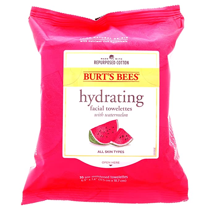 Burt’s Bees + Hydrating Facial Cleanser Watermelon Towelettes