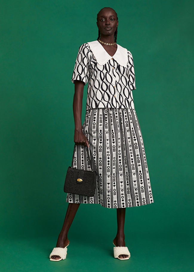 Sindiso Khumalo x & Other Stories + Structured Geometric Patterned Blouse