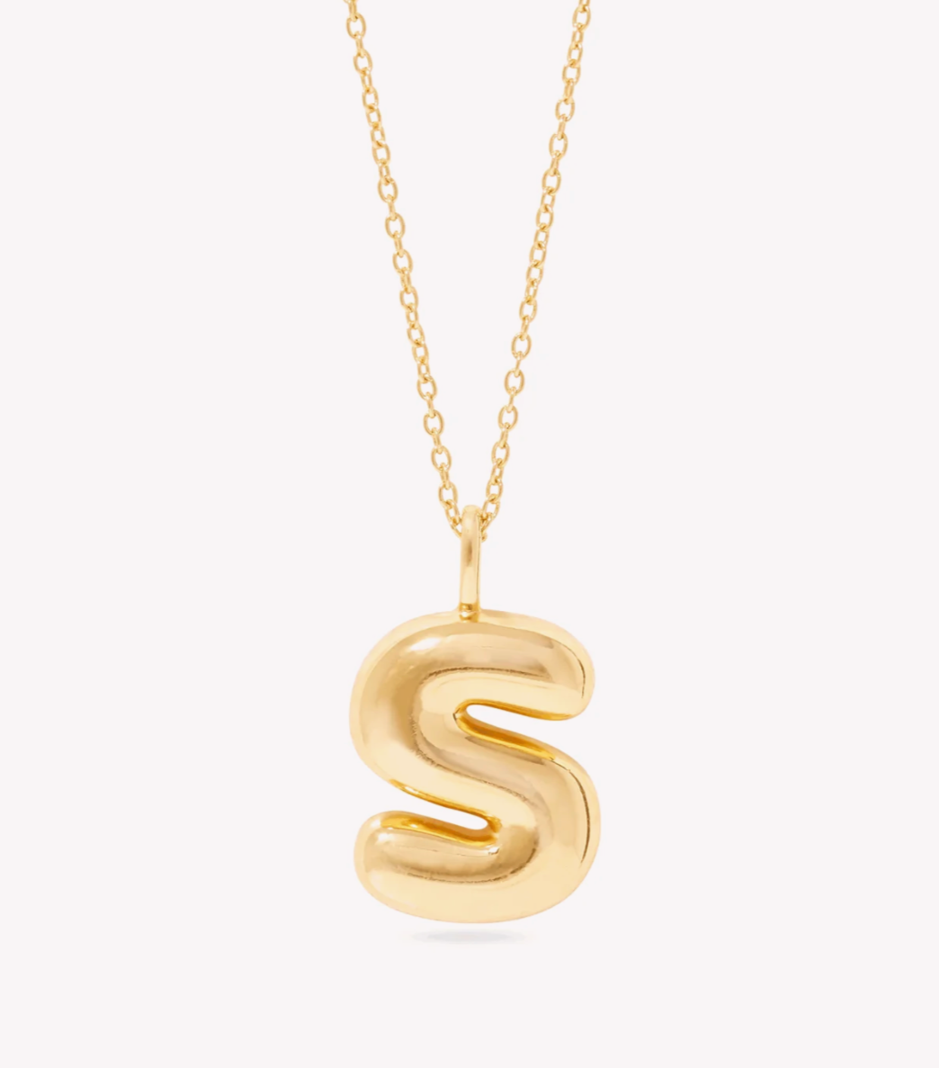 Stone and Strand Bubble Tea Initial Necklace