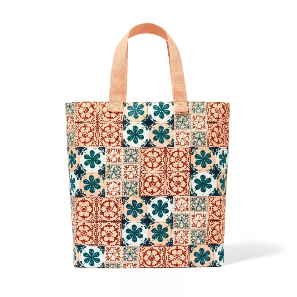 Agua Bendita x Target + Coral Tile Print Large Tote Bag
