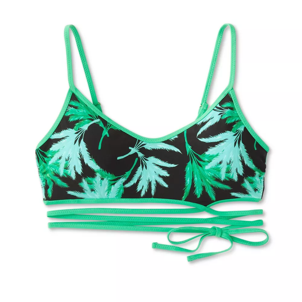 Fe Noel x Target + Feathered Palm Print Bralette Bikini Top
