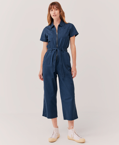 PACT + The Boulevard Zip Front Jumpsuit