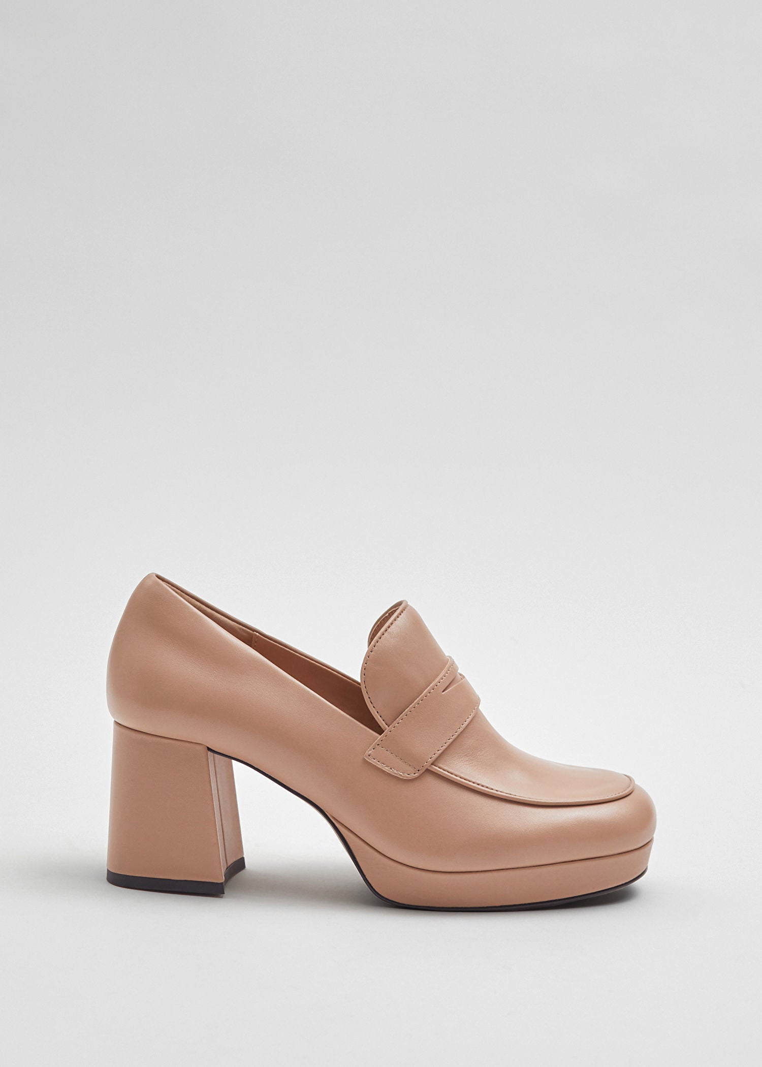 & Other Stories + Block Heel Leather Loafers