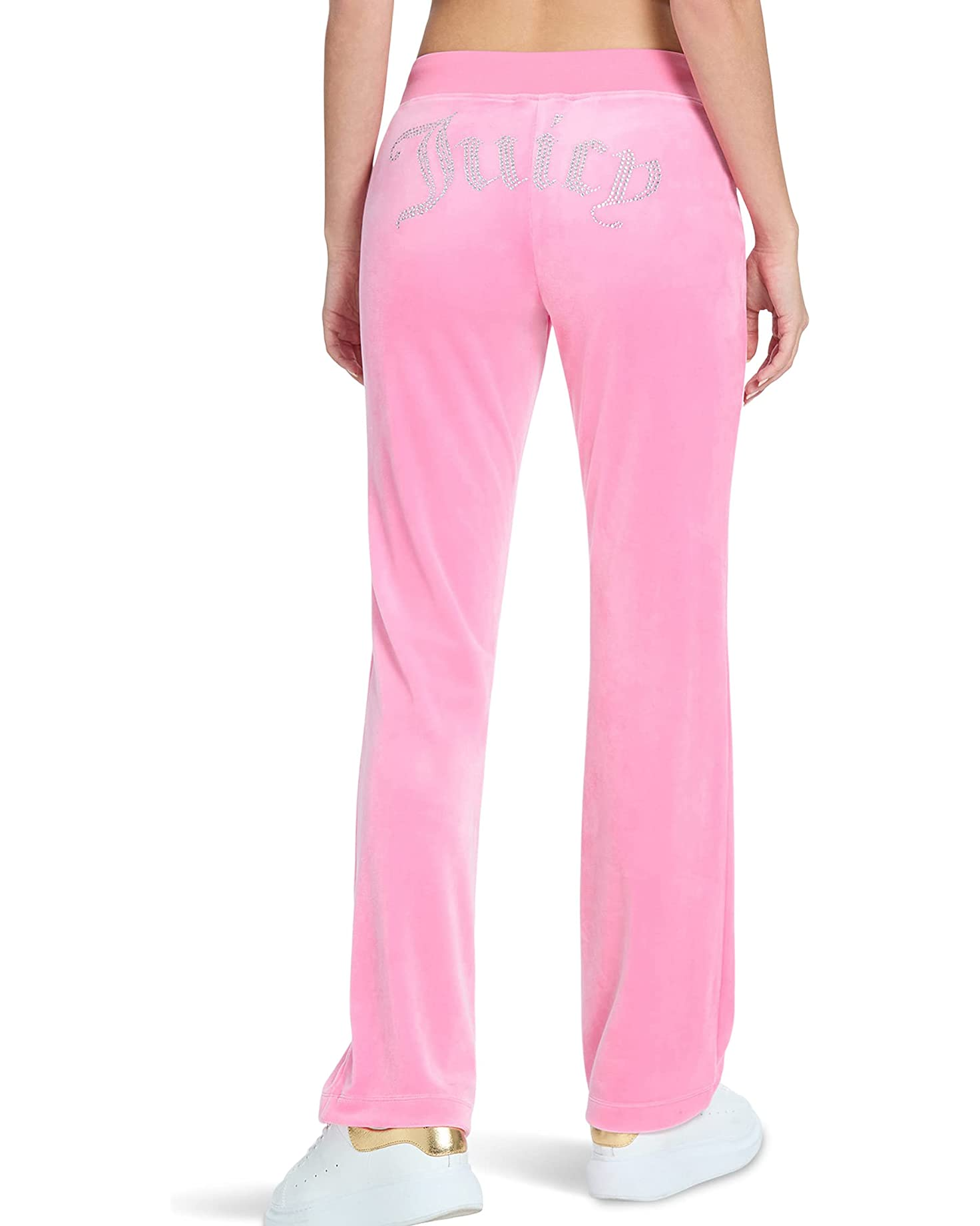 Juicy Couture + Rib Waist Velour Pants With Drawcord