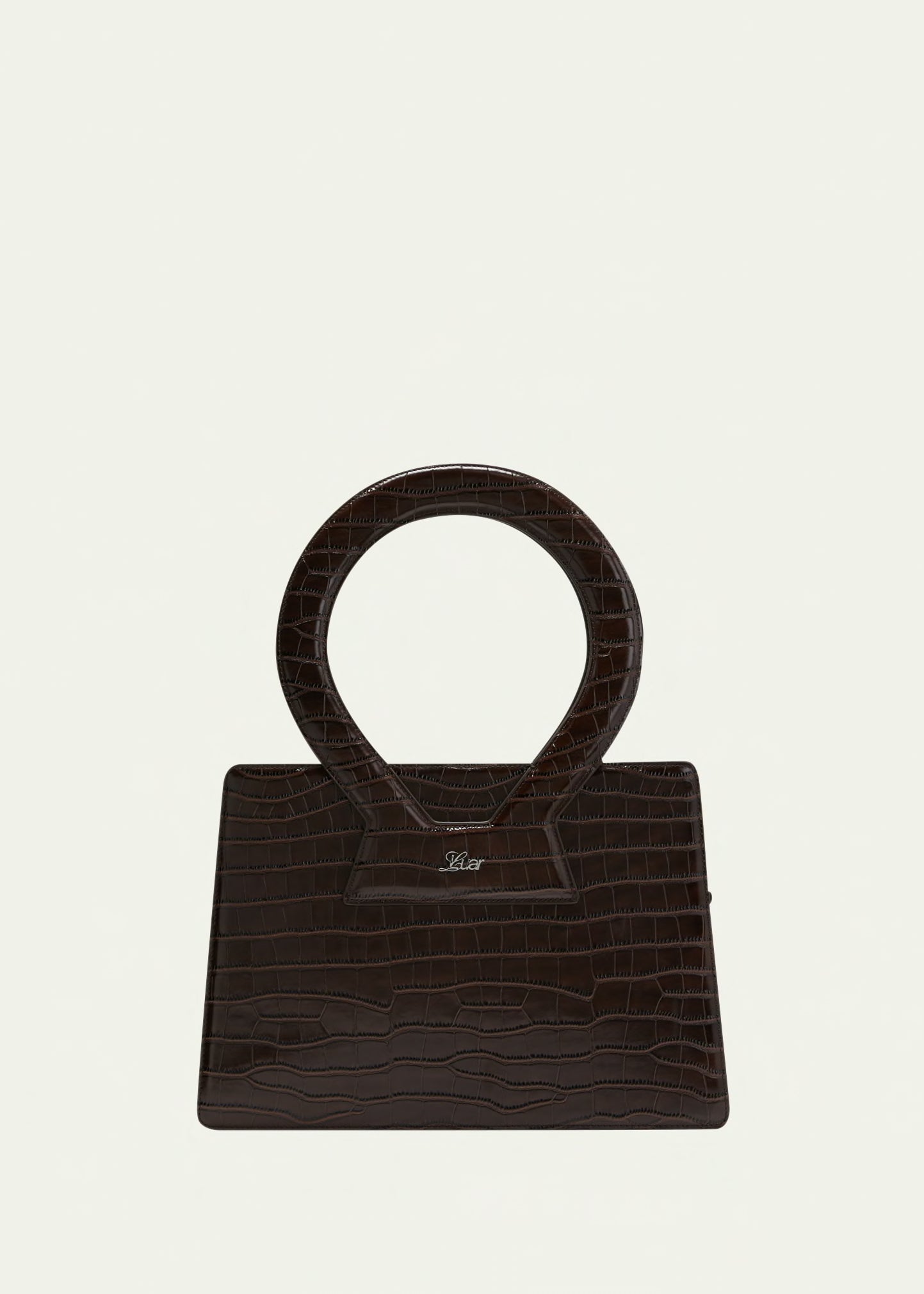 Luar + Ana Large CrocEmbossed TopHandle Bag