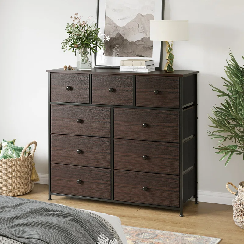 Helmick Groove 6 Drawer Double Dresser Mercury Row Color: Caramel