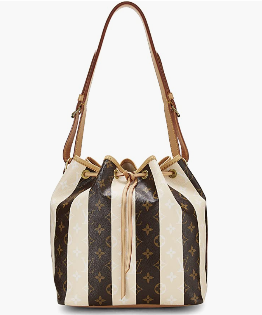 Louis Vuitton + Pre-Loved Cream Monogram Canvas Rayures Noé Petite