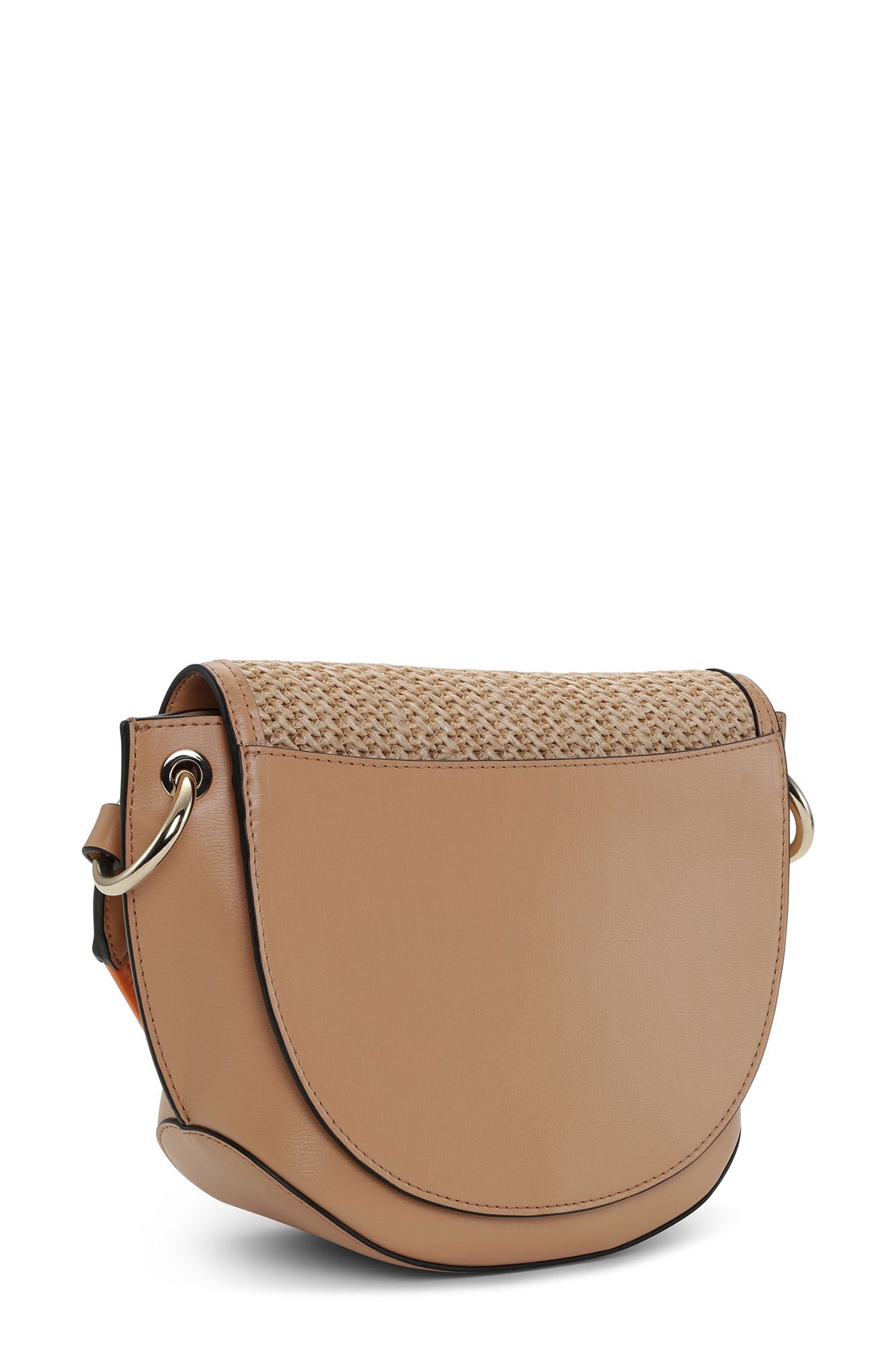 ★Ganni★ Banner Saddle Raffia Crossbody Bag Beige A4737895 MUSINSA | GANNI Banner Saddle Rafia Crossbag - Beige / A4737895