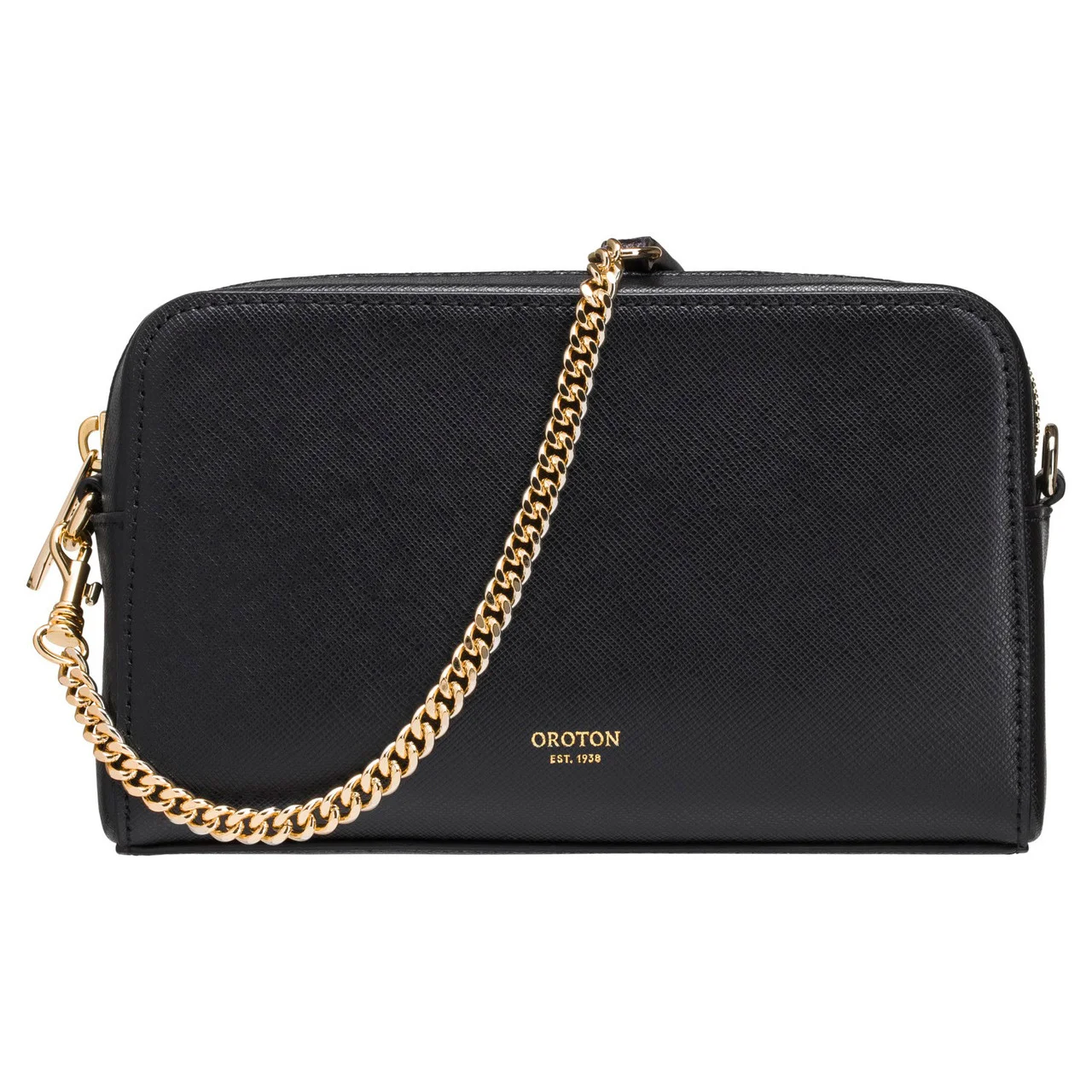 Oroton black 2025 crossbody bag