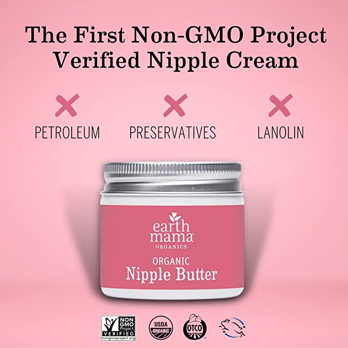 Earth Mama + Organic Nipple Butter Breastfeeding Cream