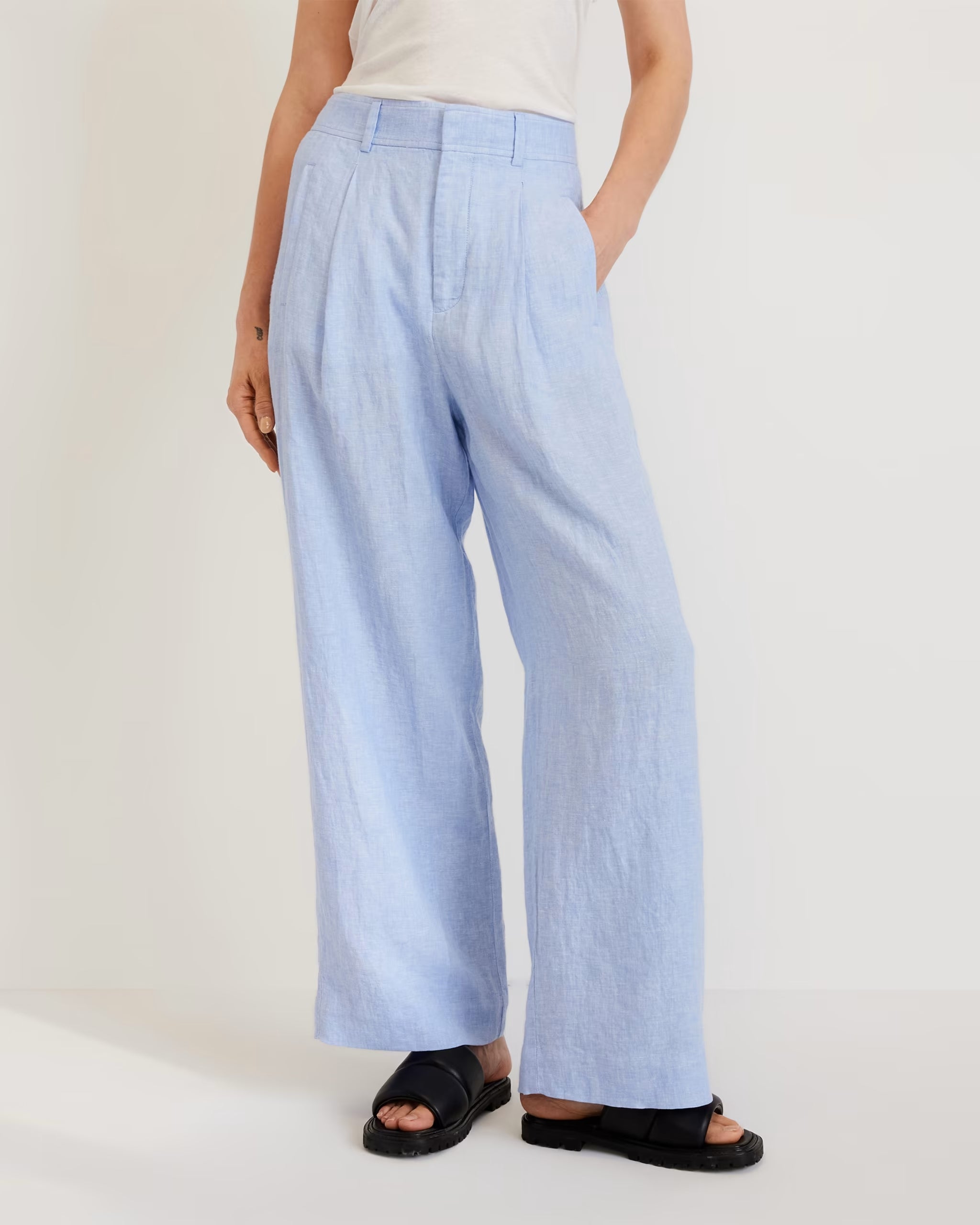 Everlane The Linen Way High Drape Pant